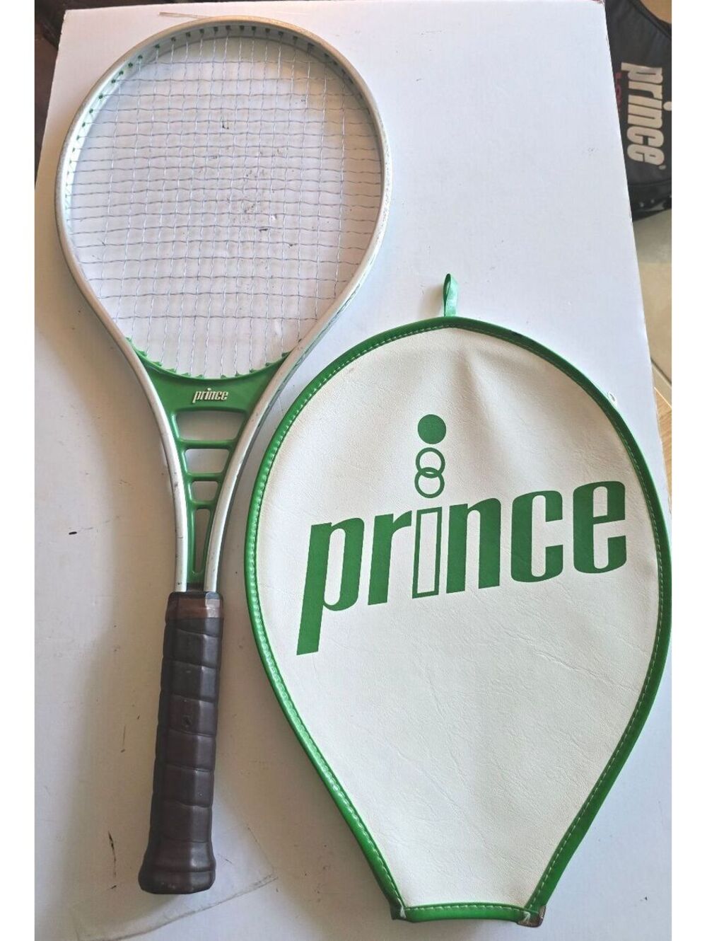 Prince Classic Vintage Aluminum Tennis Racket 4-5/8 No. 5 Grip w Original Case